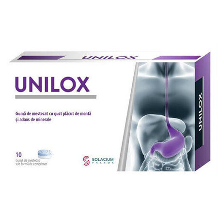 Unilox Digest Uno, 10 compresse di gomma da masticare, Solacium Pharma