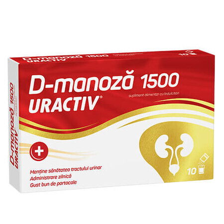 Uractiv D-mannose 1500mg, 10 sachets, Fiterman