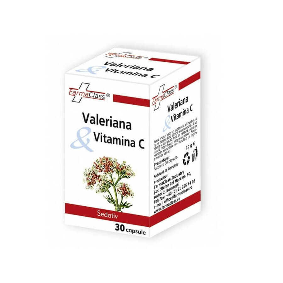 Valeriana e Vitamina C, 30 capsule, FarmaClass