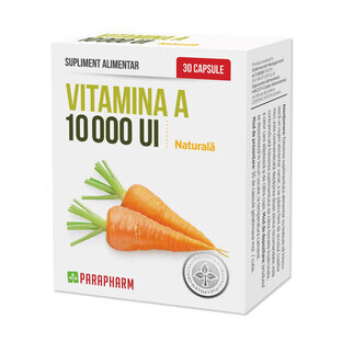 Vitamin A 10000 IU, 30 capsules, Parapharm