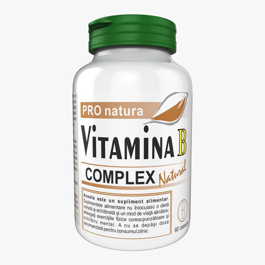 Complesso vitaminico B naturale, 60 capsule, Pro Natura