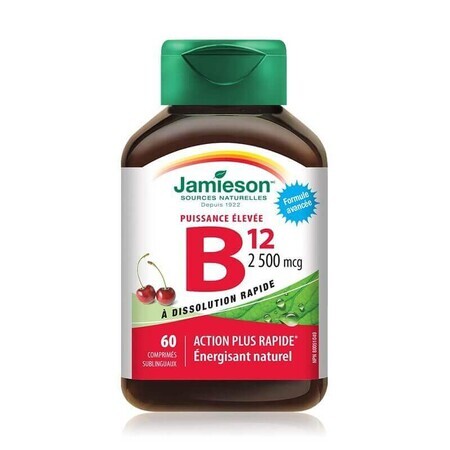 Vitamin B12 2500 mcg, 60 tablets, Jamieson