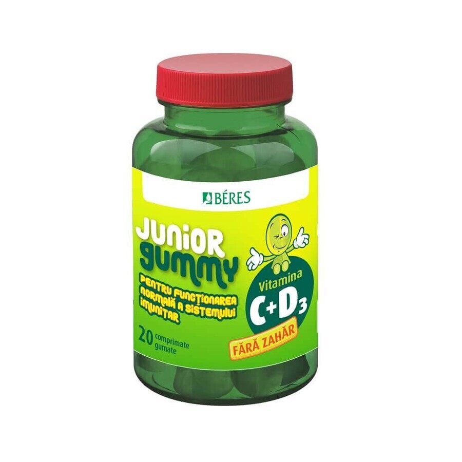 Vitamina C + D3 Junior Gummy, 20 compresse gommose, Beres 