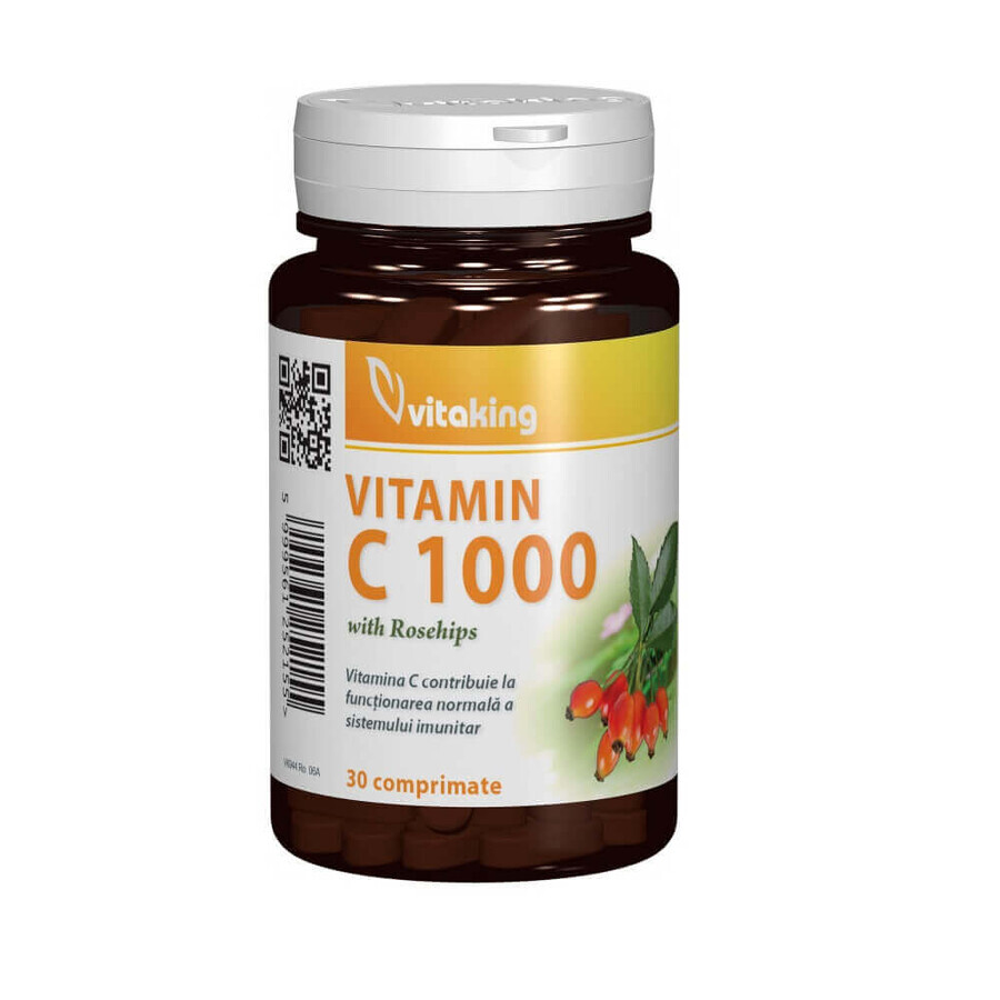 Vitamin C 1000 mit Muskatblüte, 30 Tabletten, VitaKing