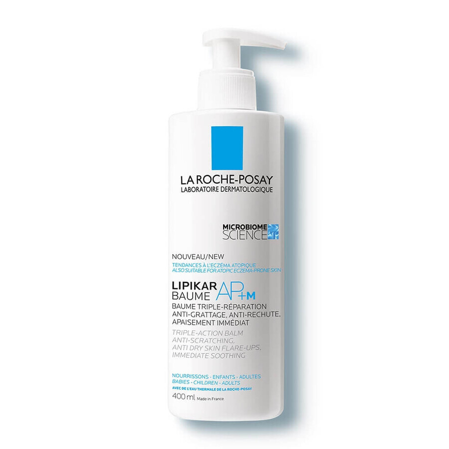 La Roche-Posay Lipikar Baume AP+M, triple action balm against dry patches of skin, 400 ml