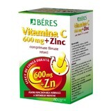 Vitamina C 600 mg + Zinc, 60 comprimate, Beres Pharmaceuticals Co