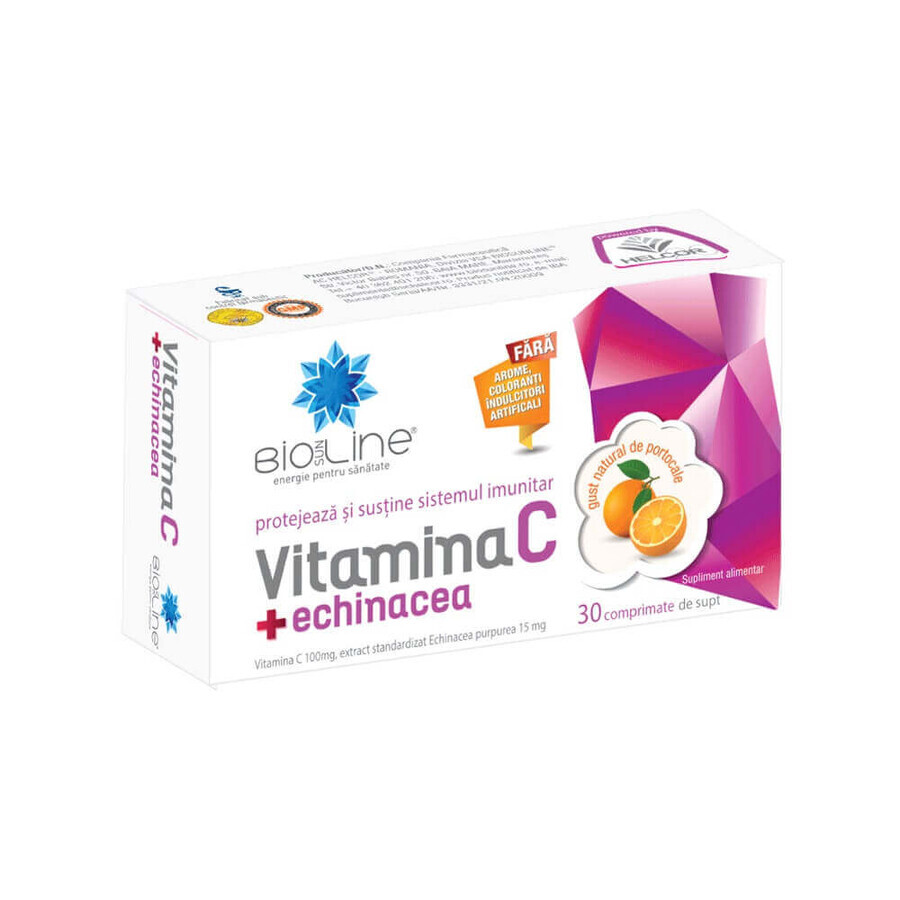 Vitamin C with Echinacea Bioline, 30 tablets, Helcor