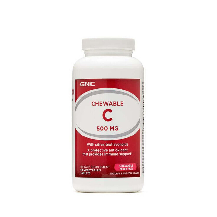 Vitamina C masticabile 500 mg (133412), 90 compresse, GNC