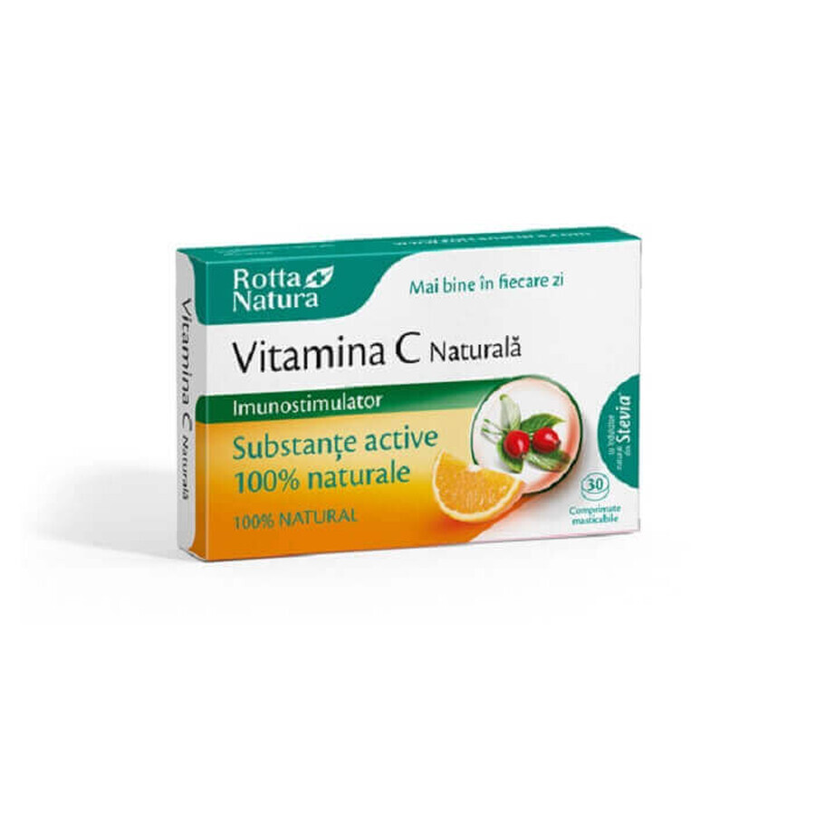 Natural Vitamin C with Marigold extract, 30 tablets, Rotta Natura