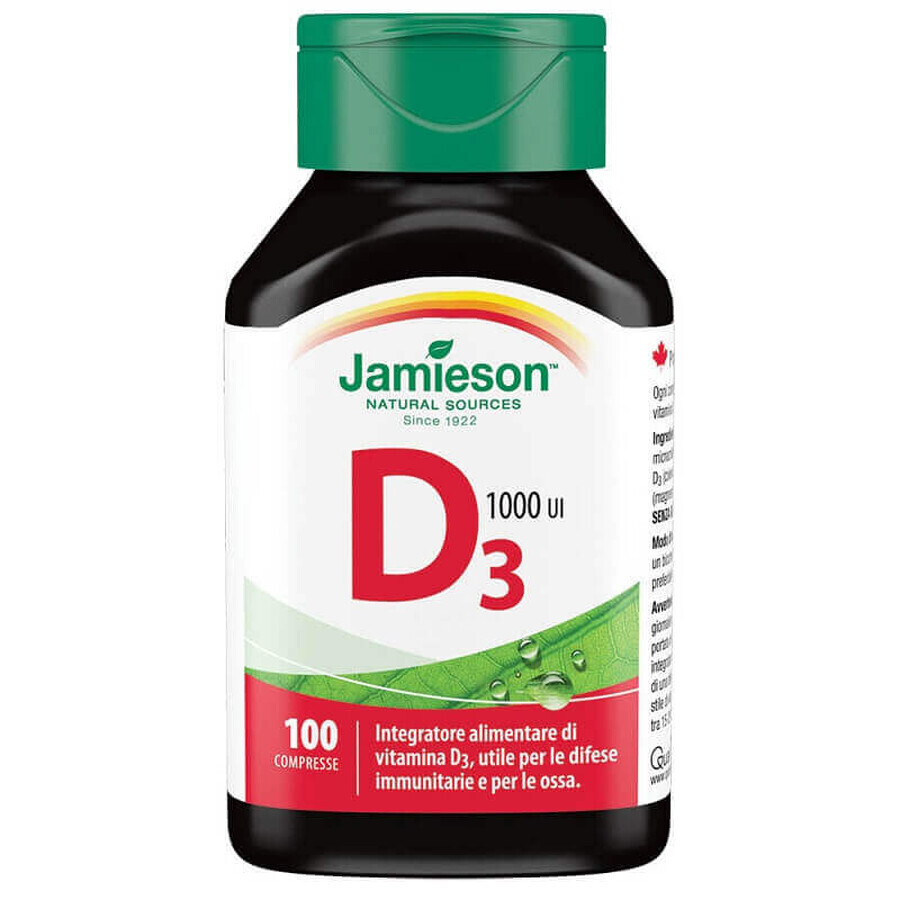 Vitamin D3 1000IU, 100 tablets, Jamieson