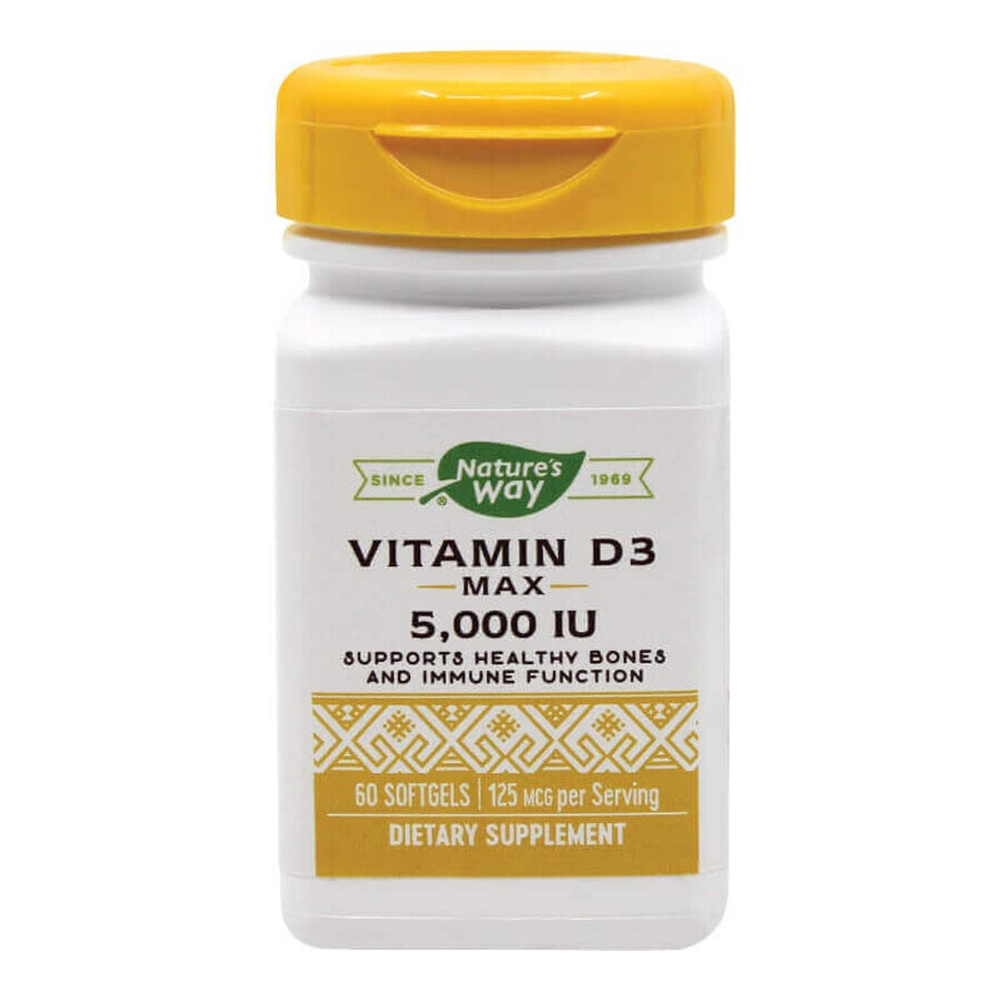 Vitamina D3 5000 UI Nature's Way, 60 capsule, Secom