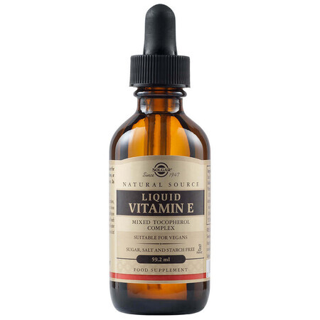 Vitamin E liquid from natural sources, 59.2 ml, Solgar