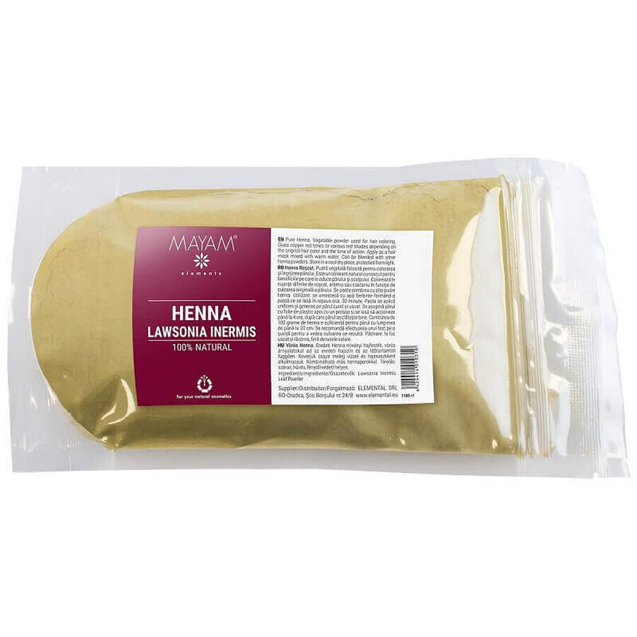 Henna natural hair dye Lawsonia Inermis Roscat (M - 1185), 100 g, Mayam