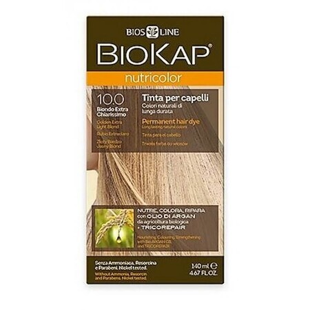 Nutricolor Permanent Hair Colour, Golden Extra Light Blond 10.0, 140 ml, Biokap