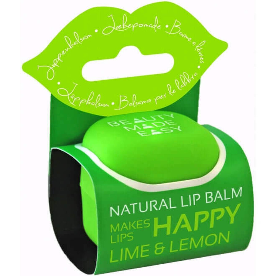 Balsamo labbra naturale con lime e limone, 7 g, Beauty Made Easy