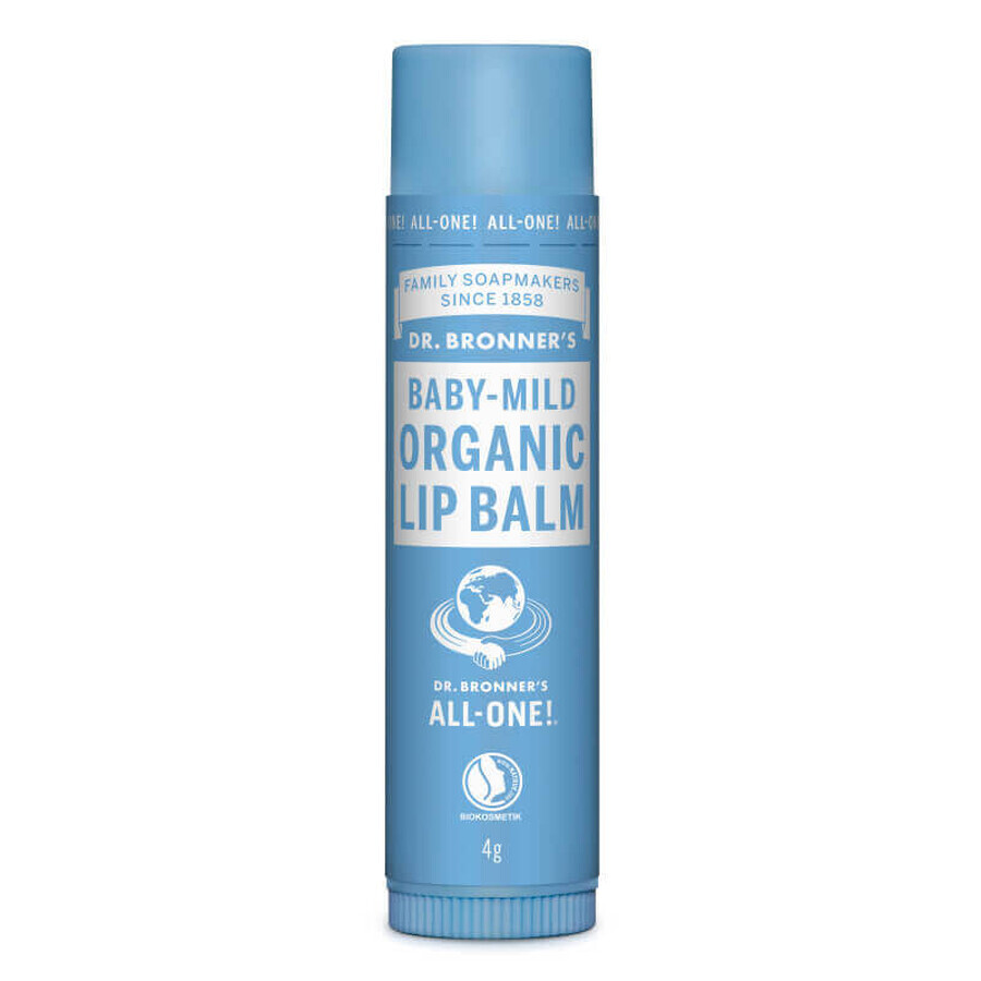 Organic unscented lip balm, 4 g, Dr. Bronner's