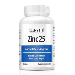 Zinc 25 zinc sulphate 25 mg/cps, 90 capsules, Zenyth