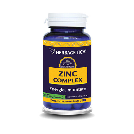 Complesso di zinco, 30 capsule, Herbagetica