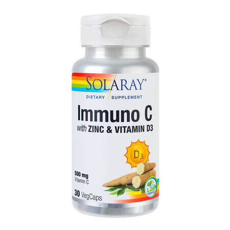 Zinco e Vitamina D3 Immuno C Solaray, 30 capsule, Secom