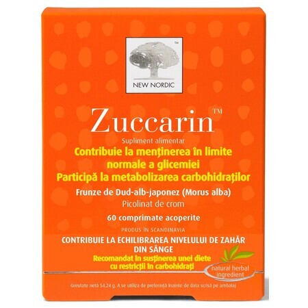 Zuccarin, 60 compresse, New Nordic