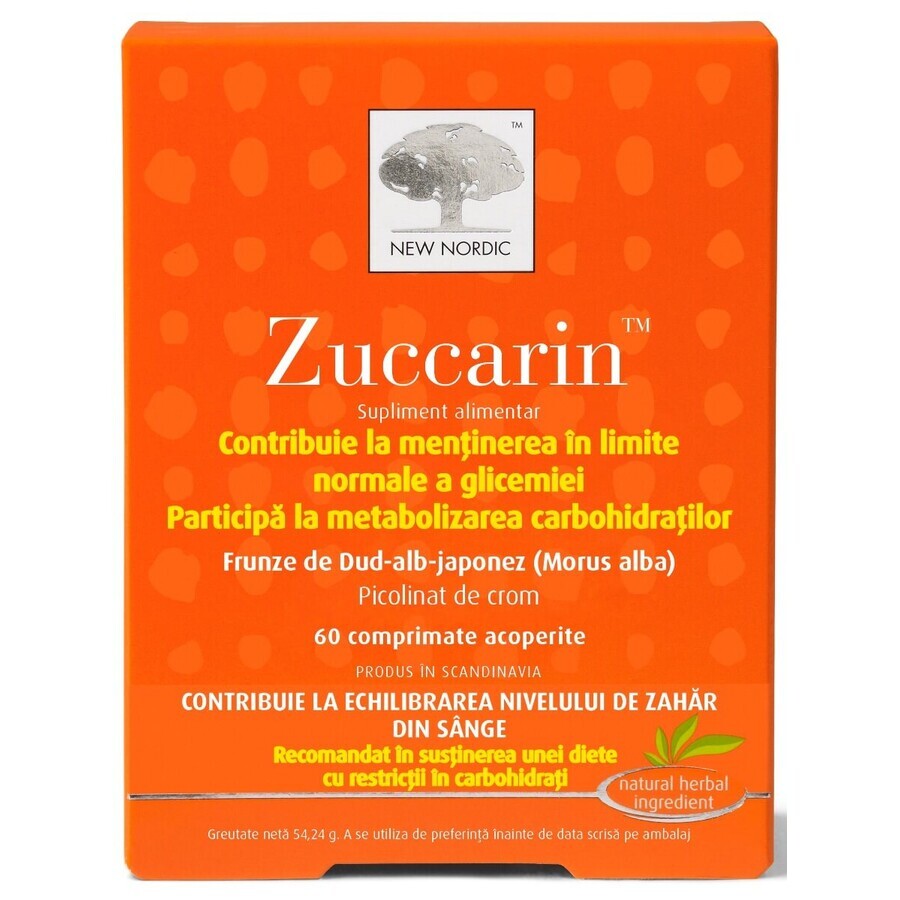 Zuccarin, 60 compresse, New Nordic