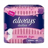 Always Dailies Singles To Go absorbent pad, 20 pieces, P&amp;G