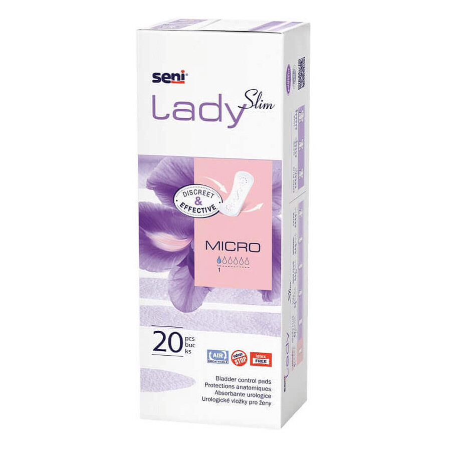 Assorbenti giornalieri Slim Micro, 20 pezzi, Seni Lady