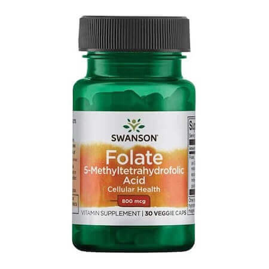 Folic Acid Folate 800 mcg, 30 capsules, Swanson