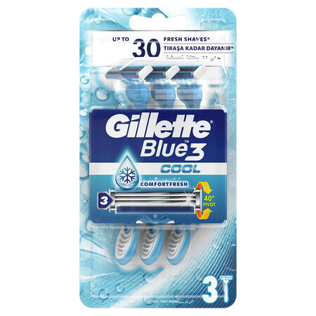 Rasoi usa e getta - Gillette Blue 3, Cool, 3 Pezzi, P&G