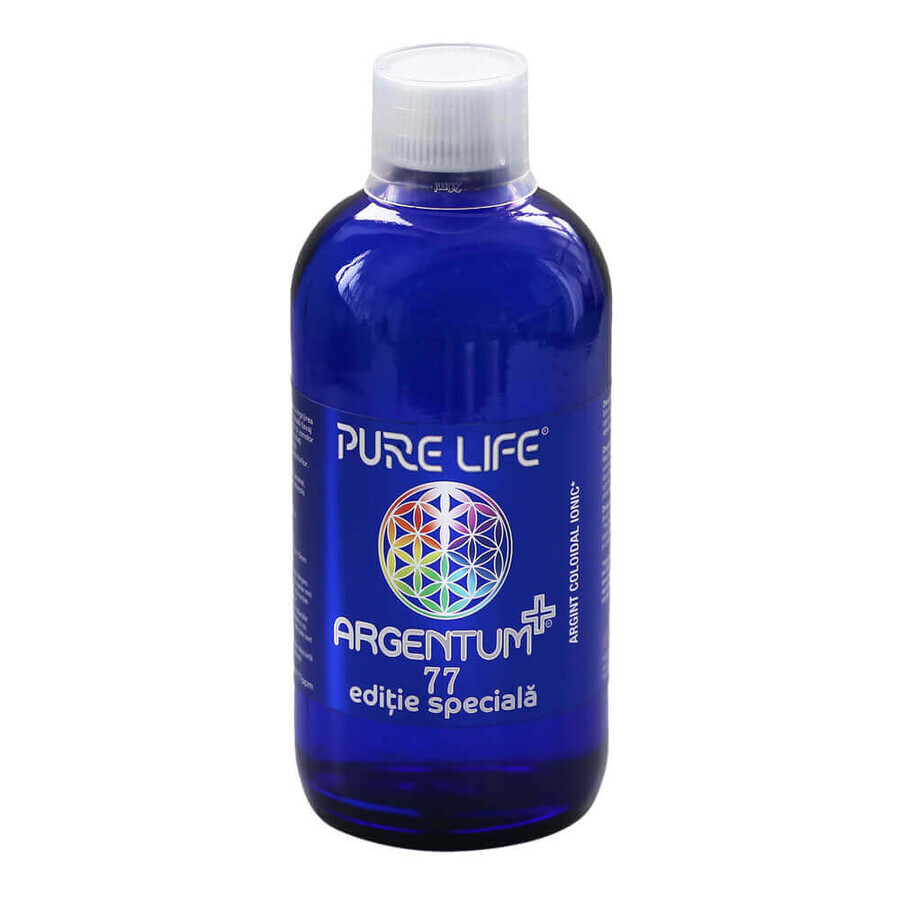 ARGENTUM+ edizione speciale 77 ppm, argento colloidale ionico, 480 ml, Pure Life