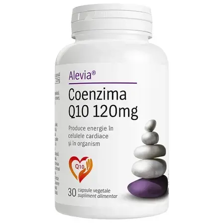 Coenzima Q10, 120 mg, 30 capsule vegetali, Alevia