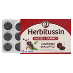 Herbitussin Cough and Throat, Elderberry and Eucalyptus, 12 lozenges