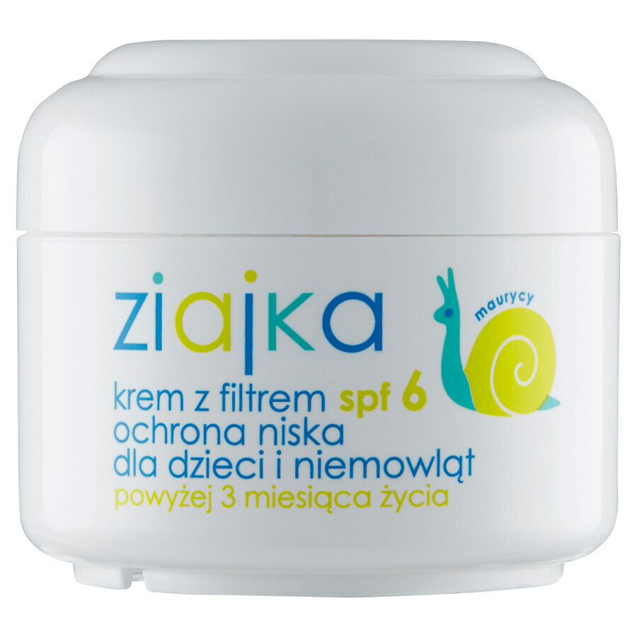 Ziajka, crema protettiva viso per bambini e neonati SPF6 dai 3 mesi, 50ml
