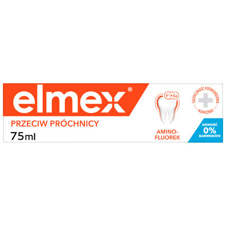 Spazzolino Dentifricio Elmex 75 ml - Formula con Fluoruro Amminico per Forte Protezione dai Carie. Igiene Orale Eccellente.