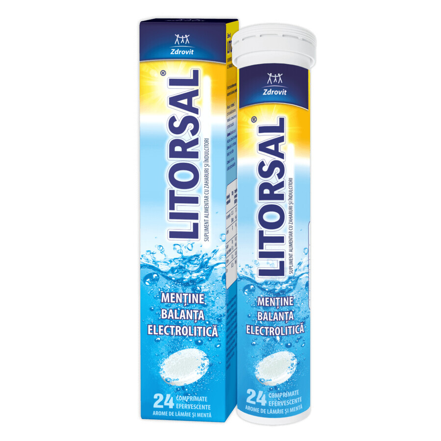 Litorsal al gusto di menta e limone, 24 compresse, Zdrovit