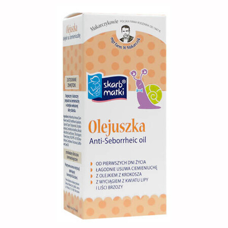 Olio per la crosta lattea Tesoro della Madre, Prodotto Naturale per la Cura della Pelle Sensibile del Bambino, 30 ml