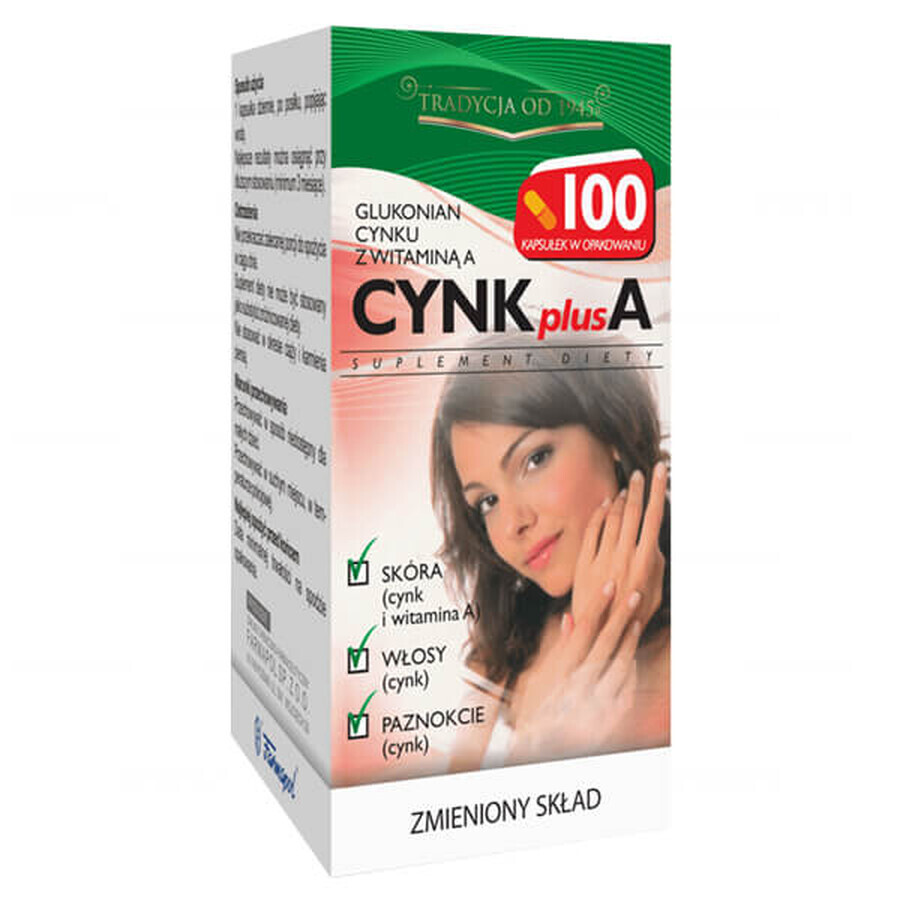 Zinco Plus A, 100 capsule