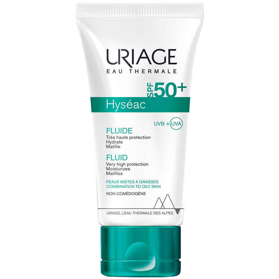 Uriage Hyseac Fluid Protettivo SPF50 50ml - Crema Solare per Pelle Acneica