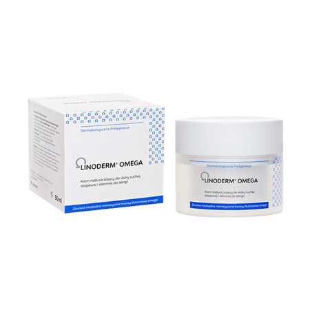 Linoderm Omega, crema lubrificante per pelli secche, atopiche e soggette ad allergie, 50 ml