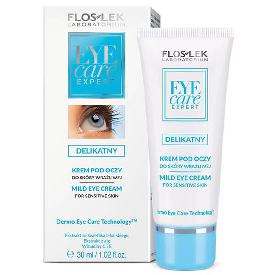 Flos-Lek Eye Care, crema delicata contorno occhi, pelle sensibile, 30 ml