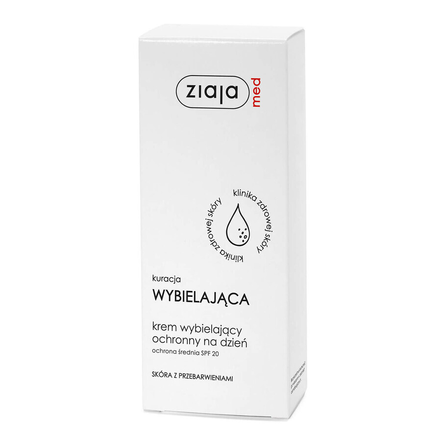 Ziaja Med Whitening Treatment, crema protettiva da giorno, SPF 20, 50 ml