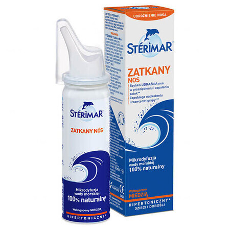 Sterimar Stuffy Nose, spray nasale ipertonico arricchito con rame, 50 ml