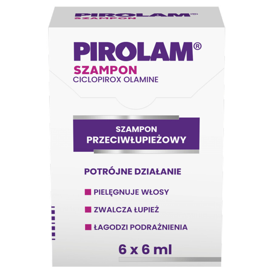 Shampoo Pirolam, 6 confezioni da 6 ml