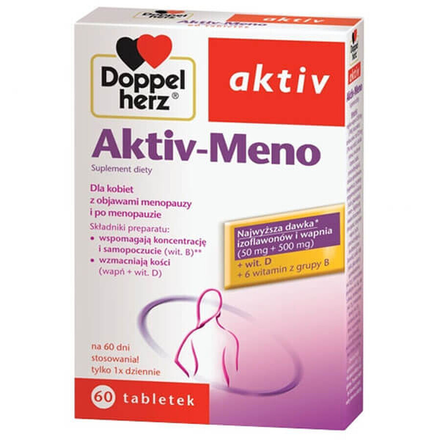 Integratore Alimentare per Donne in Menopausa - Dopelherz Aktiv Meno con 60 Compresse