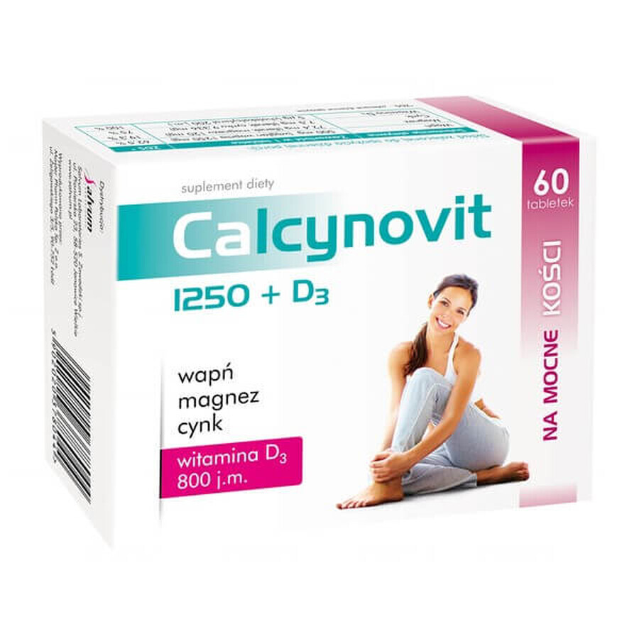 Calcynovit 1250+D3 60 tabletek