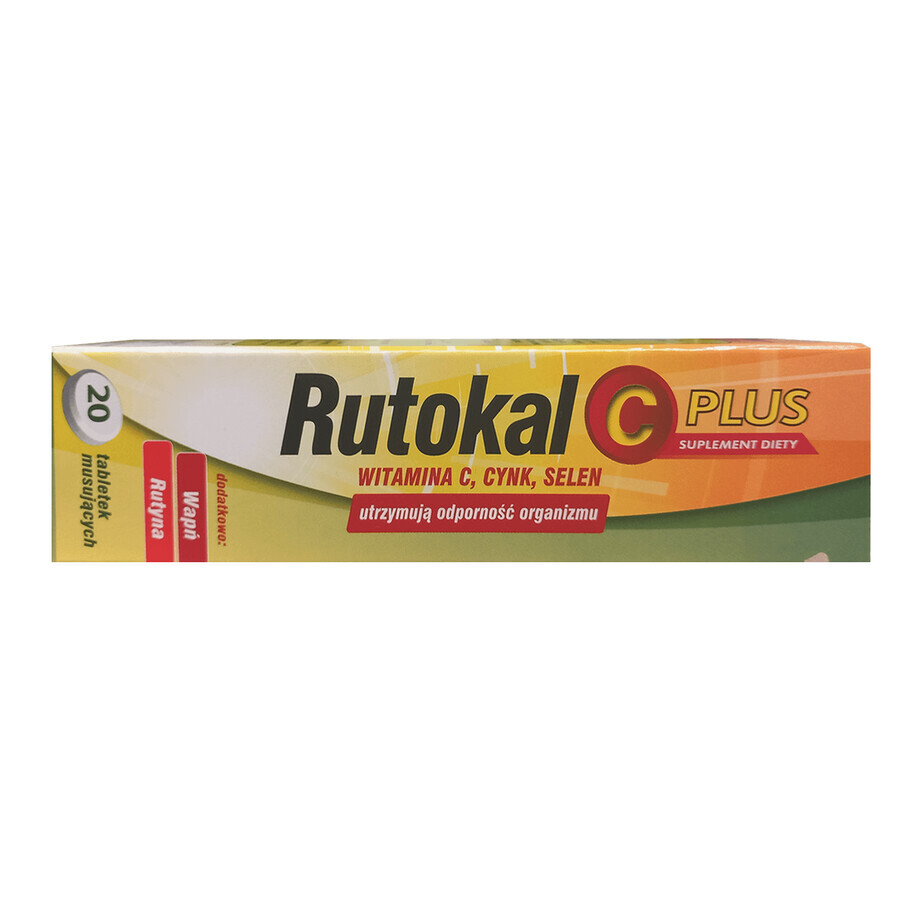 Integratore Alimentare Rutokal C Plus con 20 Compresse - Con Vitamina C e Ingredienti per il Supporto Immunitario