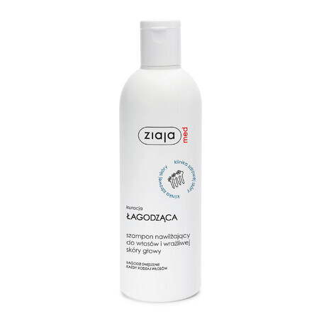 Ziaja Med Kuracja Łagodząca, shampoo idratante per capelli e cuoio capelluto sensibile, 300 ml