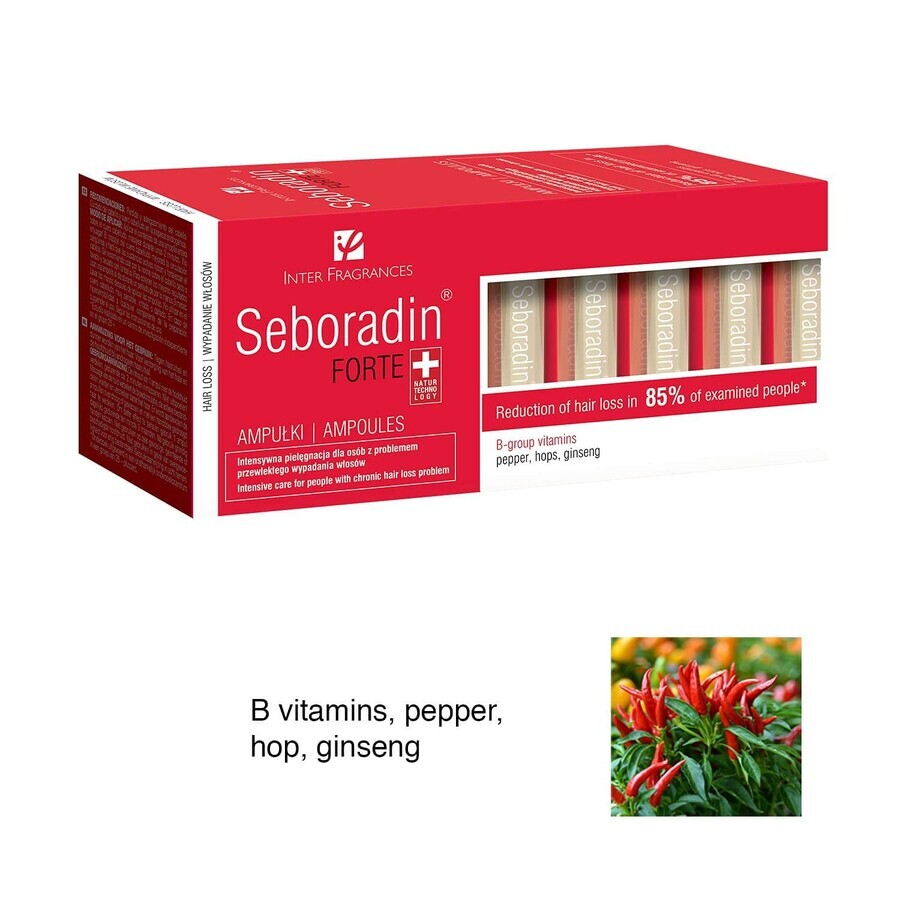 Treatment against hair loss Seboradin Forte, 14 ampoules x 5.5 ml, Lara