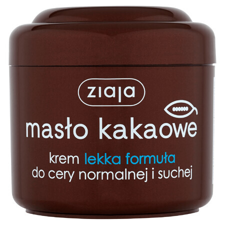 Ziaja Masło Kakaowe, crema dalla formula leggera per pelli normali e secche, 200 ml