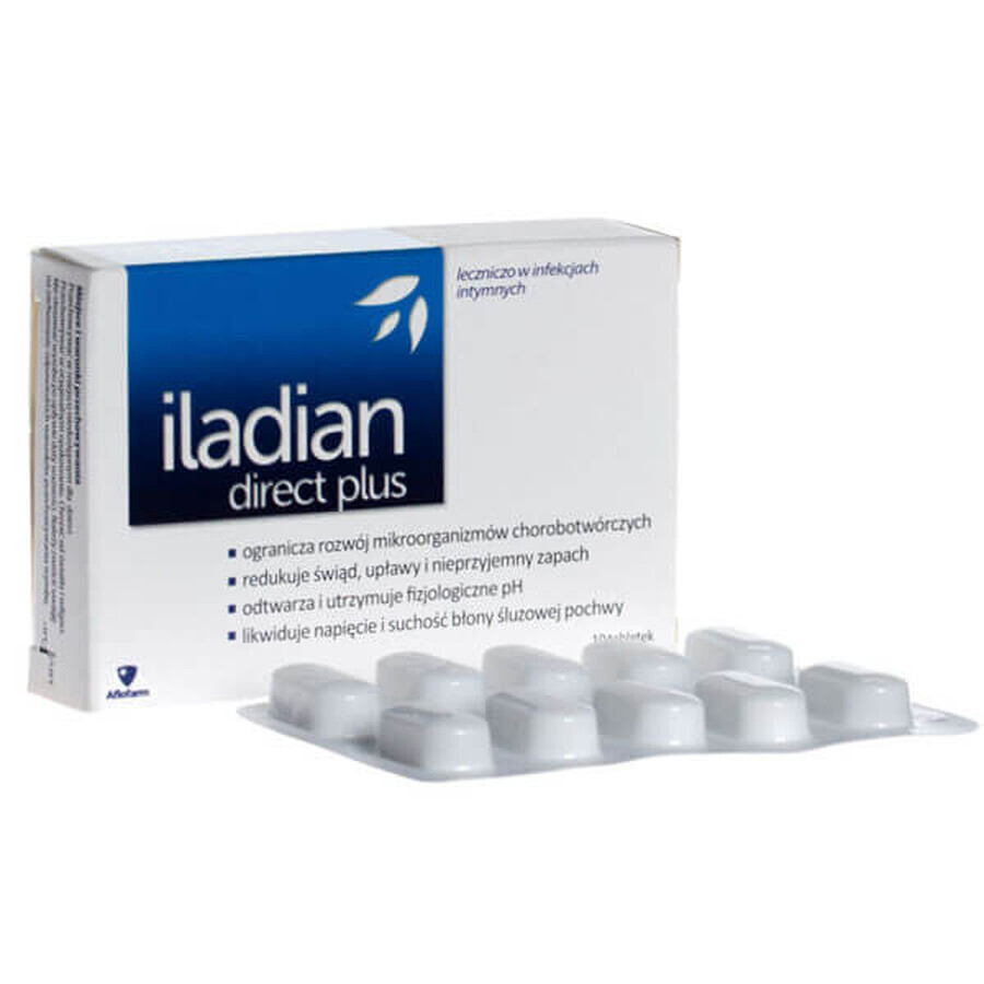 Iladian Direct plus, 10 tabletek dopochwowych - Dugi termin wanoci!